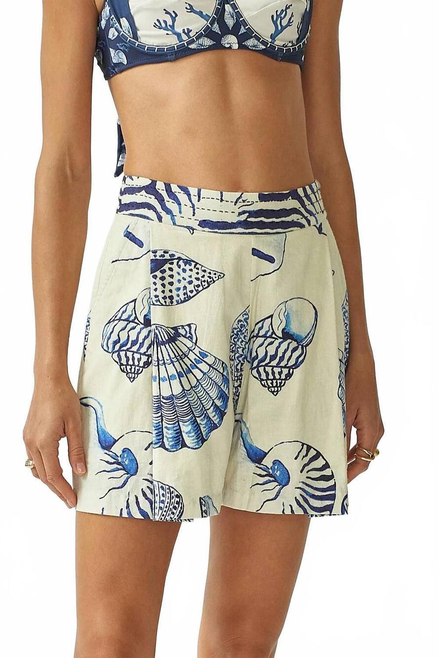 NEW CAROLINA K women's roma elastic shorts in felicity shell